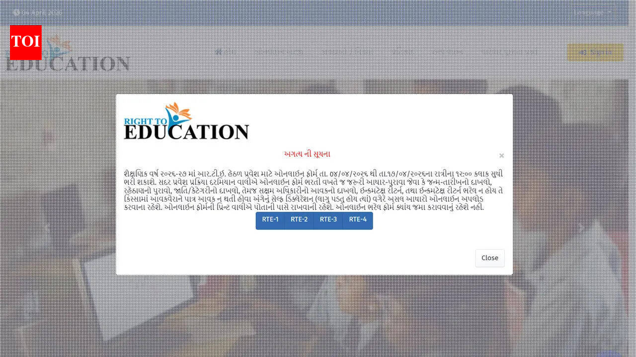 Gujarat RTE admissions 2026 begin for over 84,000 seats in private schools at rte.orpgujarat.com; check details here