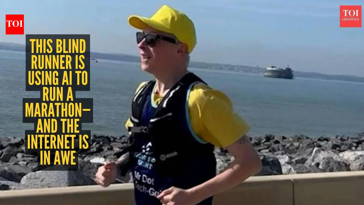 Blind runner set to make history using AI glasses at marathon - this is truly next level