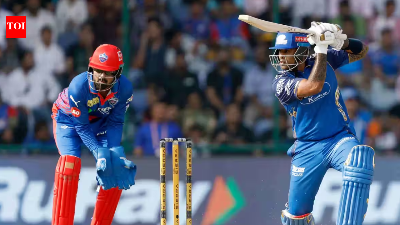 DC vs MI Live Score, IPL 2026: Captain SKY fights on as MI cross 100-run mark