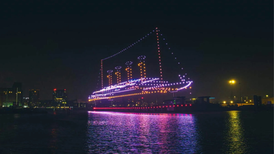 Titanic returns, this time in the sky: 950 drones recreate the iconic liner in a stunning show over UK’s Belfast