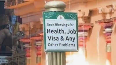 ‘First thing I saw’: TPUSA reporter 'shocked' by blessings for ‘job visa’ sign inside Hindu temple in Texas