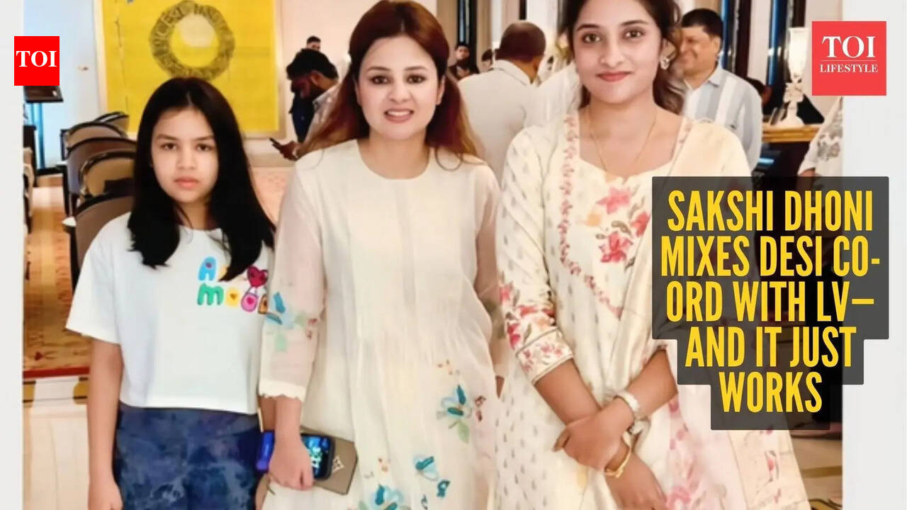 Sakshi Dhoni’s breezy kurta co-ord set gets a luxe upgrade with Louis Vuitton