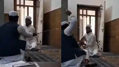 Teachers beat 10-year-old in UP madrasa; one holds him down, another strikes with stick