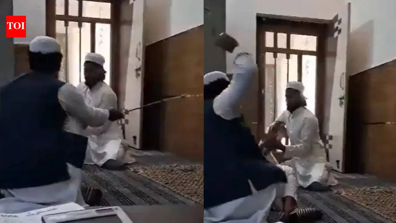 Teachers beat 10-year-old in UP madrasa; one holds him down, another strikes with stick