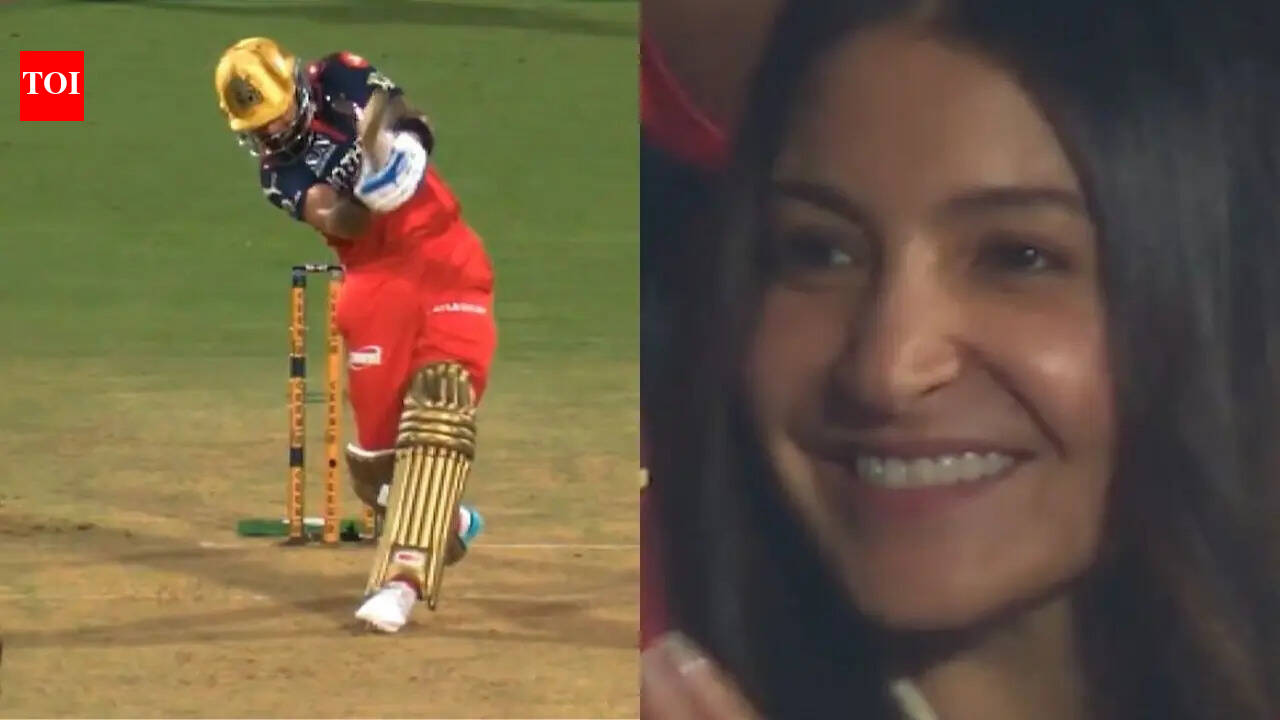 Virat Kohli impresses Anushka Sharma with no-look six; her reaction goes viral - Watch