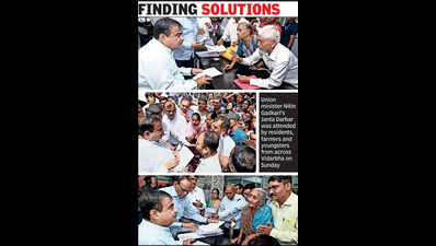 Land ownership, train halt among key demands at Gadkari’s Janta darbar