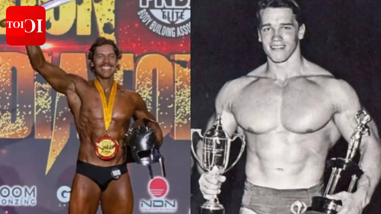 Arnold Schwarzenegger's son Joseph Baena wins INBA Iron Gladiator title