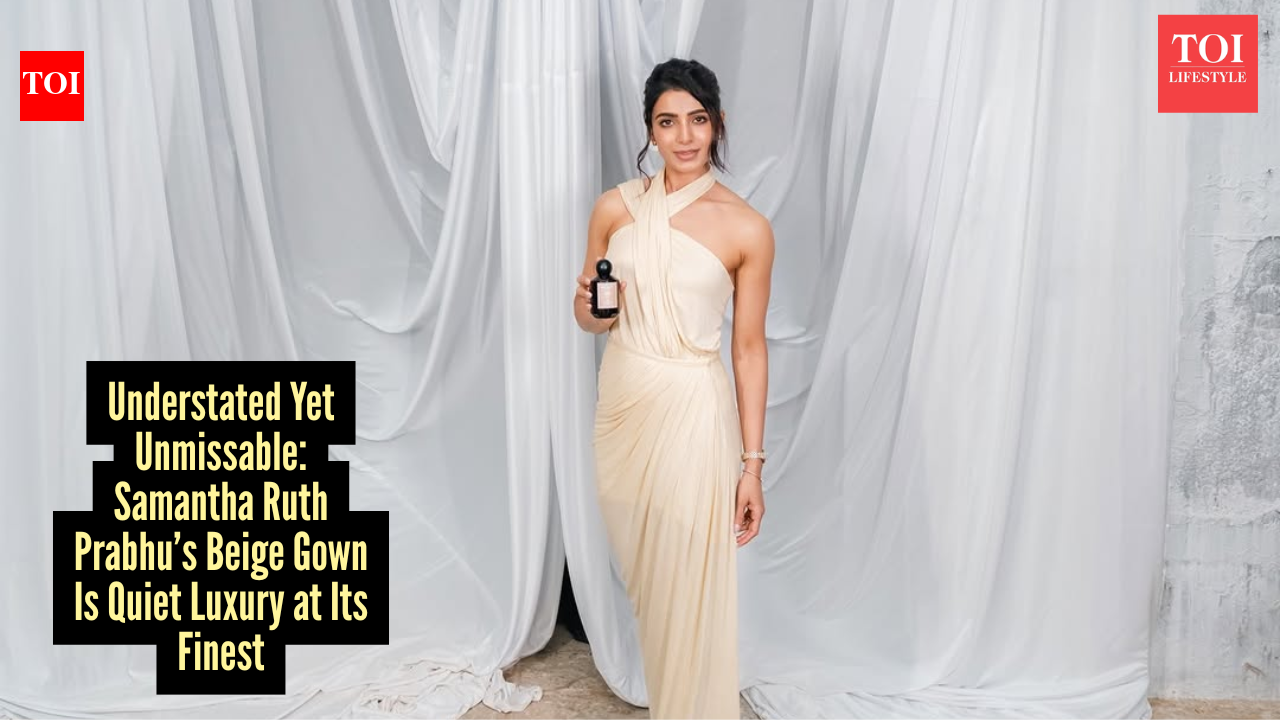 Samantha Ruth Prabhu elevates beige to billionaire status in a show-stopping gown for her perfume launch