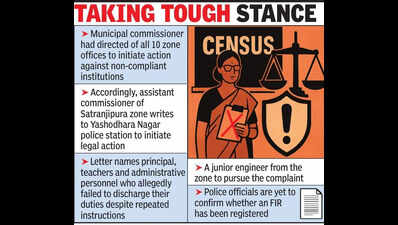 NMC seeks FIR against 10 school staffers for refusing census duty