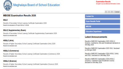 MBOSE Meghalaya SSLC result 2026 today: Check list of official websites to download class 10 marksheets