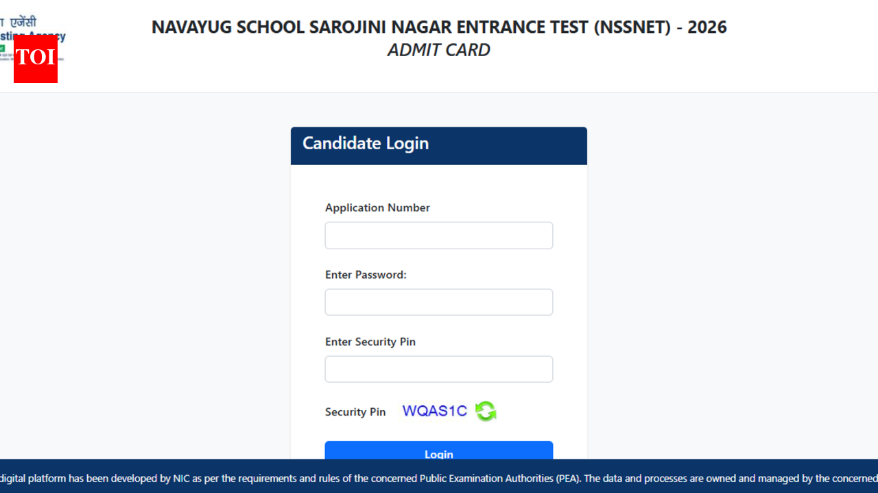 NTA NSSNET admit card 2026 released: Check direct link to download hall ticket here