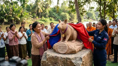 Cambodia honors its most famous landmine-sniffing rat, Magava, with a statue