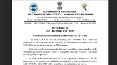 MHT DPN/PHN and Nursing 2026 one-time correction window opens: Check details here