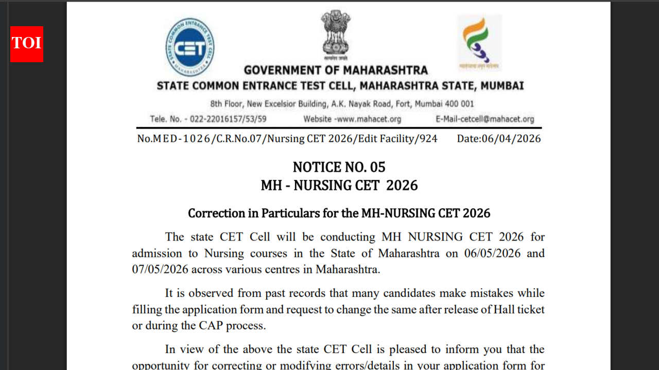 MHT DPN/PHN and Nursing 2026 one-time correction window opens: Check details here