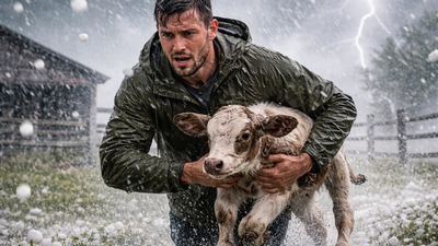 ​​Man runs into hailstorm to rescue calf, video draws widespread attention
