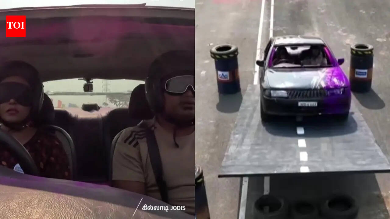 Khiladi Jodis promo: Chandhini Prakash and Thangapandi take on blindfolded car stunt in fiery act that steals the spotlight