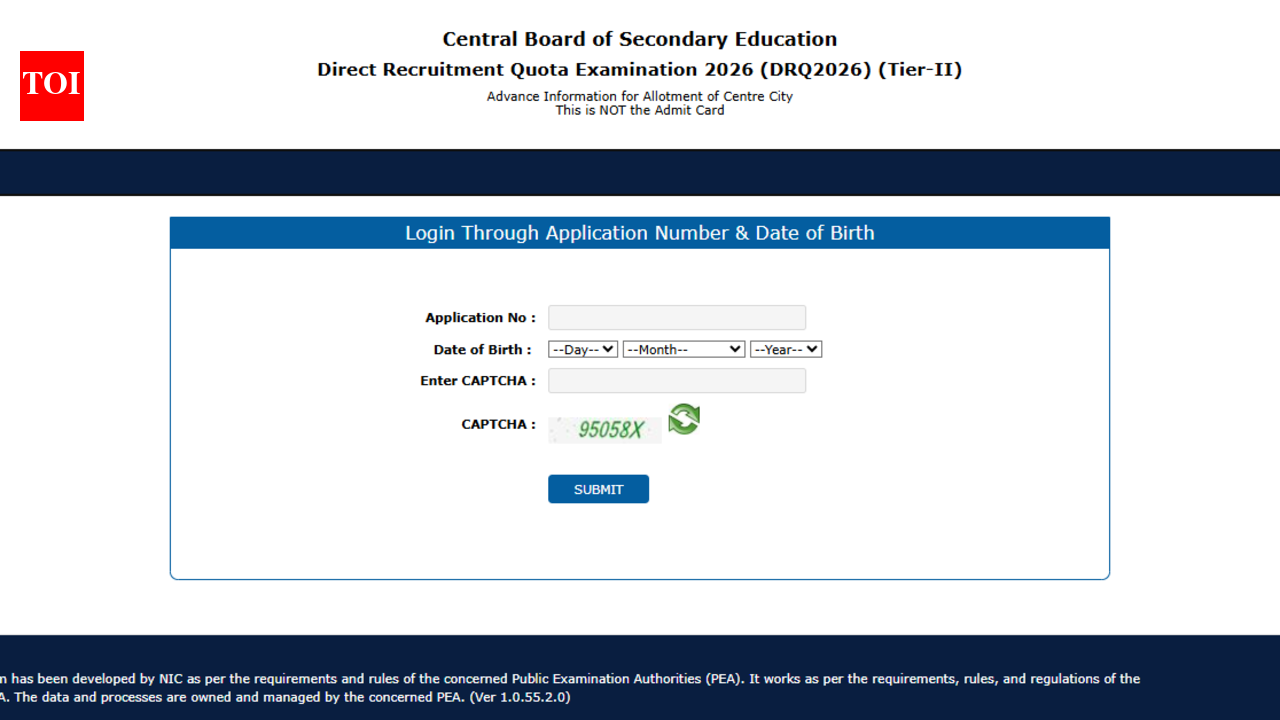 सीबीएसई डीआरक्यू टियर II परीक्षा 2026 सिटी इंटिमेशन स्लिप आउट: डाउनलोड करने के लिए सीधा लिंक यहां देखें
