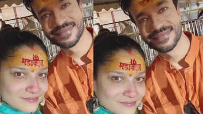 Ankita Lokhande and Vicky Jain seek blessings at Mahakaleshwar Temple; actress shares heartfelt note