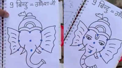 How to draw Lord Ganesha in just 9 dots: Viral X post shows how kids can learn creatively online