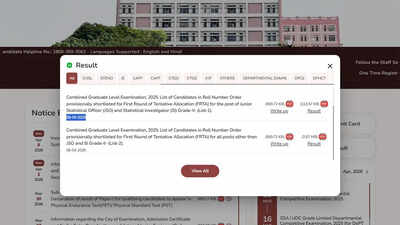 SSC CGL 2025 first round of allocation list released; check cut-offs and other details here