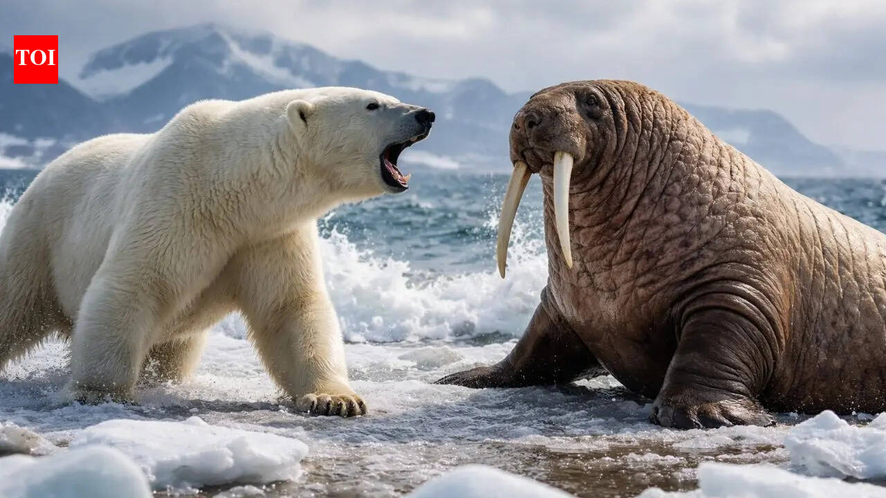 Polar Bear vs. Walrus: Who would win the deadly battle in the Arctic