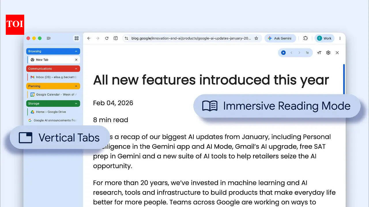 Google Chrome starts getting vertical tabs and immersive reading mode: All details