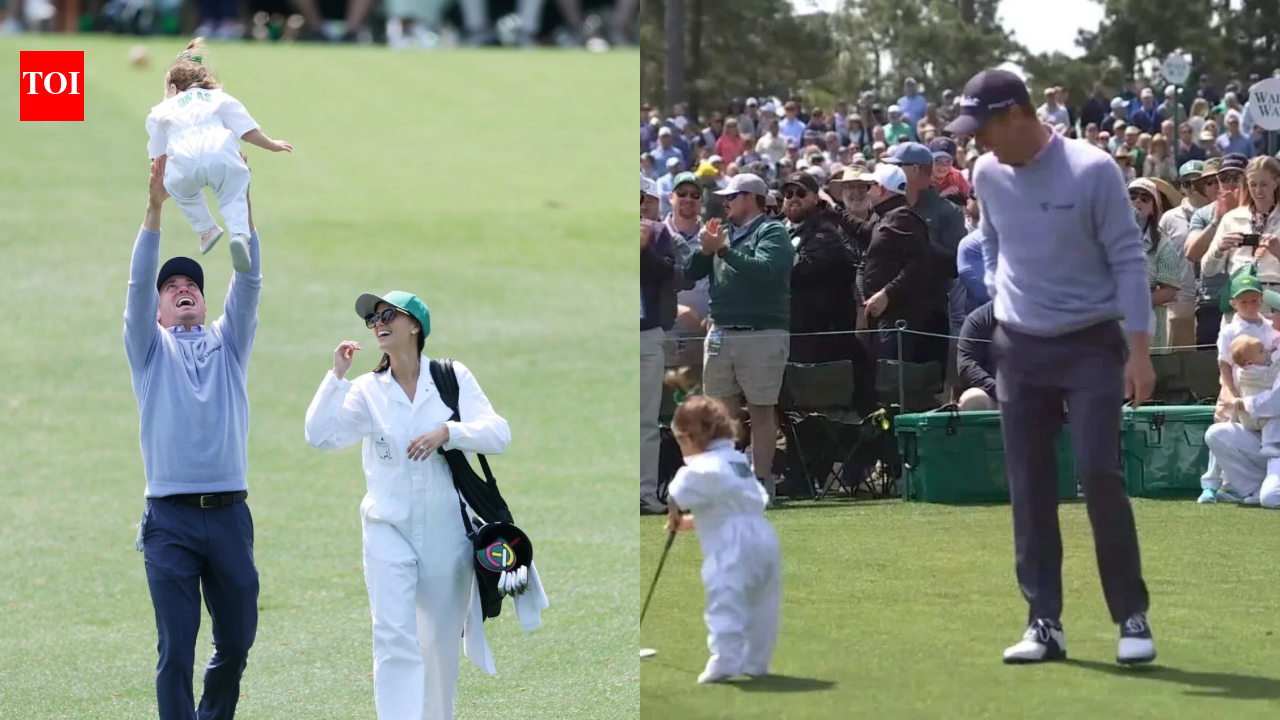 Justin Thomas’ daughter Molly Grace steals spotlight after his hole in one at Masters Par 3 Contest