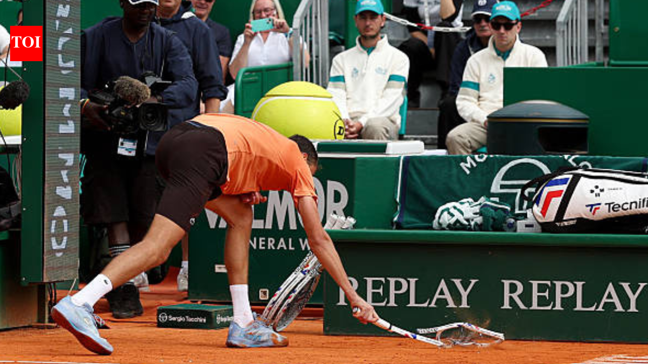 Watch: Daniil Medvedev smashes racquet seven times in ‘double bagel’ loss