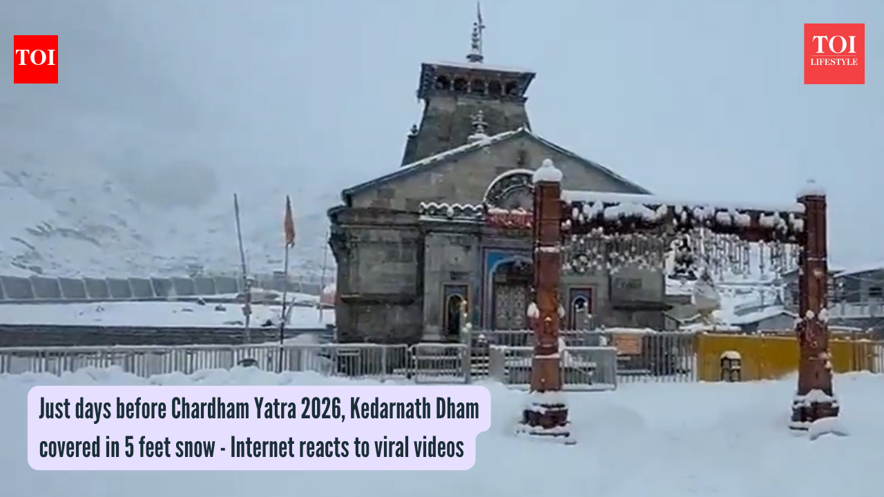 Just days before Chardham Yatra 2026, Kedarnath Dham covered in 5 feet snow - Internet reacts to viral videos