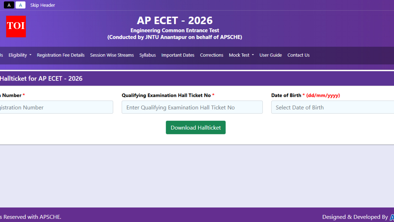 AP ECET 2026 hall ticket released at cets.apsche.ap.gov.in: Direct link to download admit card here