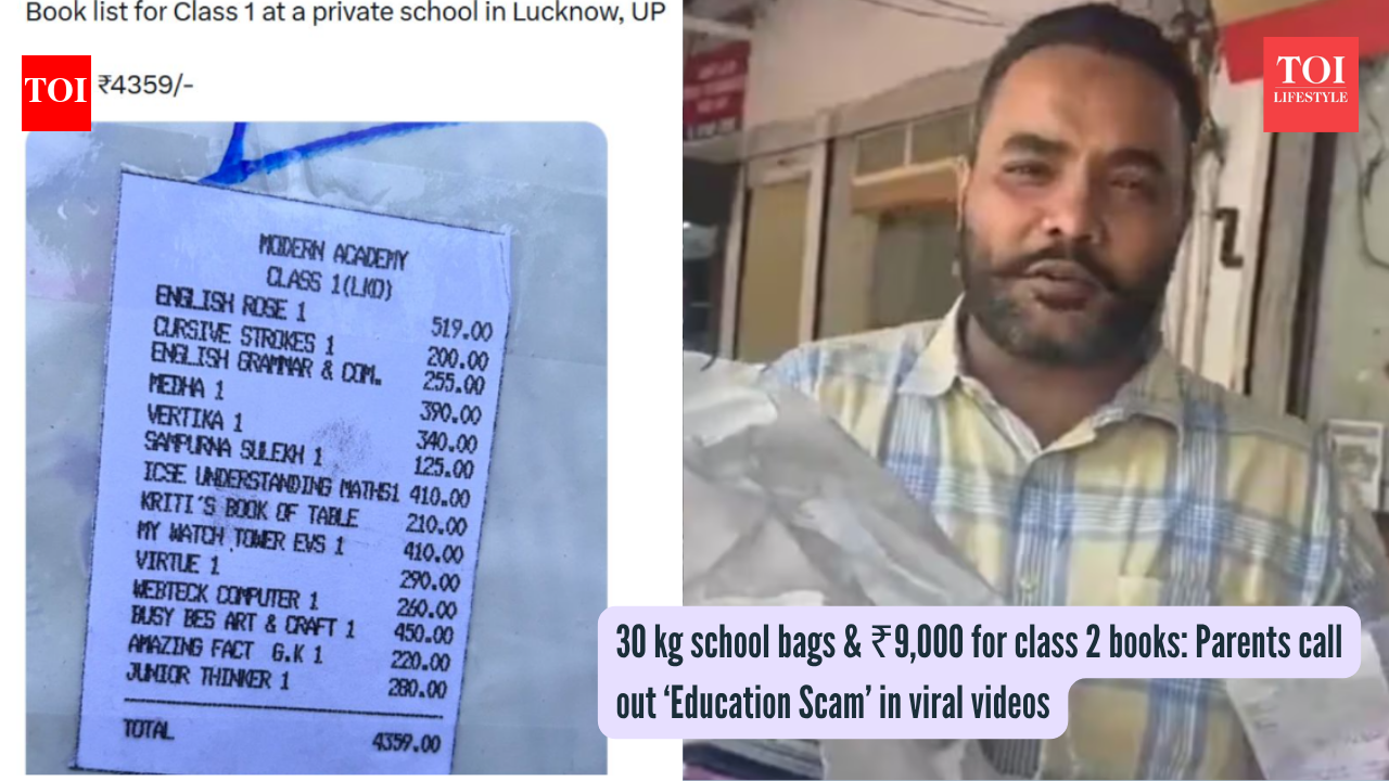 30 kg school bags & ₹9,000 for class 2 books: Parents call out ‘Education Scam’ in viral videos