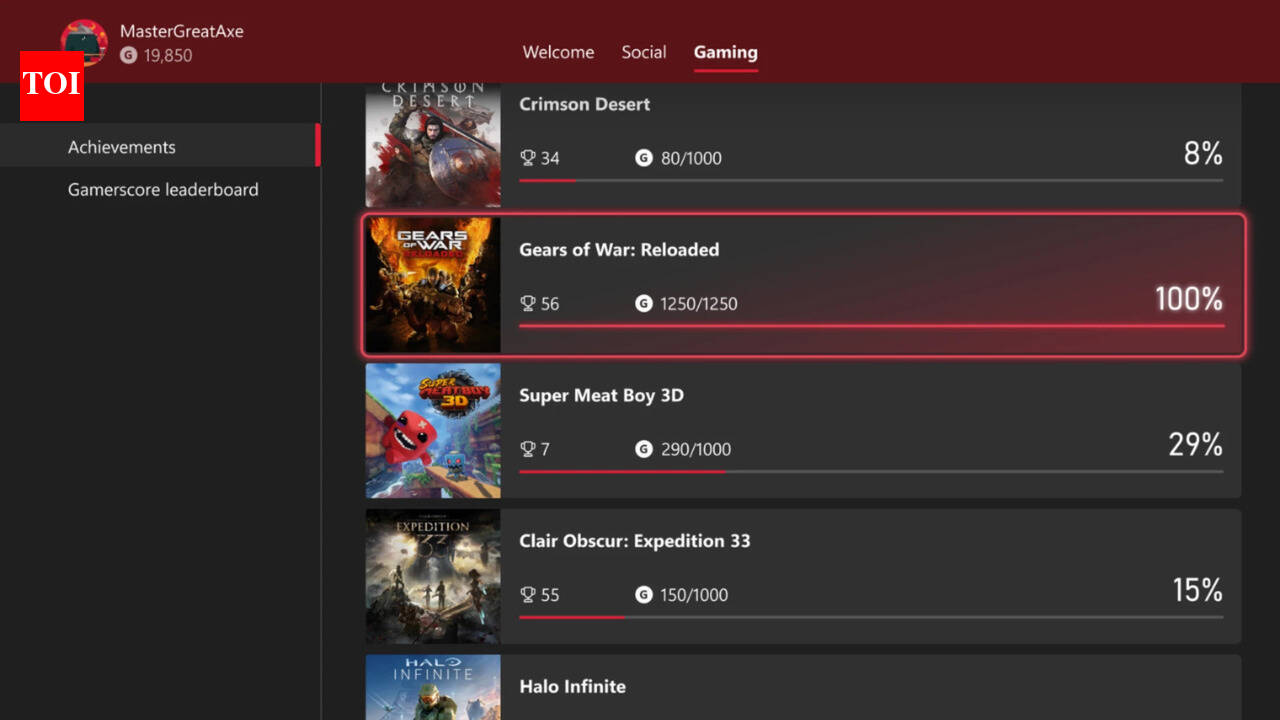 Xbox's Achievements update lets players hide games and show off completions