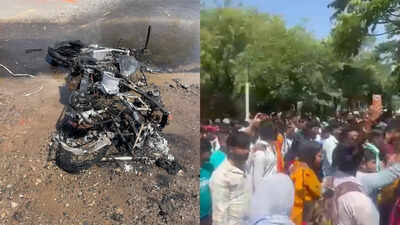 Manesar contract workers clash with police, bike set on fire, lathicharge leaves several injured