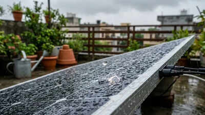 இந்த சோலார் பேனல் மழையிலிருந்து மின்சாரத்தை உருவாக்குகிறது, மேலும் ஒரு துளி 110 வோல்ட்களை உருவாக்க முடியும்