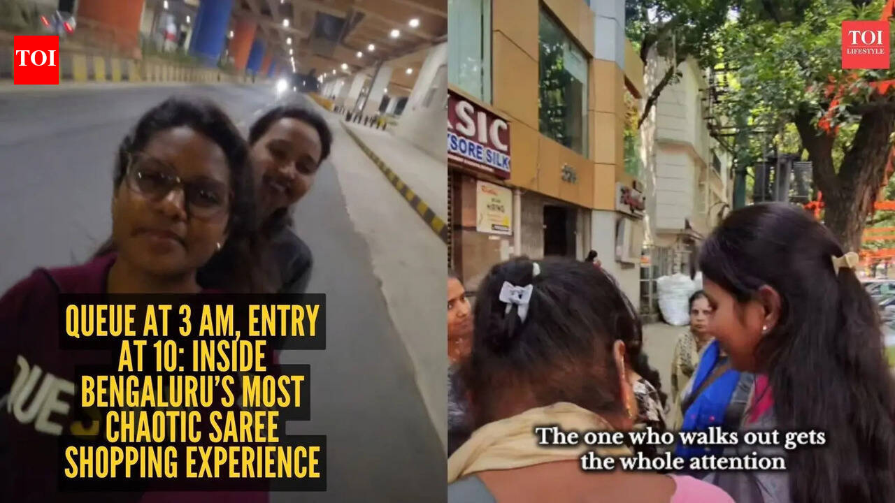 6-hour wait for just 10 minutes inside: Bengaluru woman’s Mysore silk saree shopping experience sparks debate online | – The Times of India