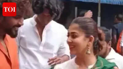 Vignesh Shivan and Nayanthara seek Tirupati blessings ahead of 'Love Insurance Kompany' release, spotted posing with fans