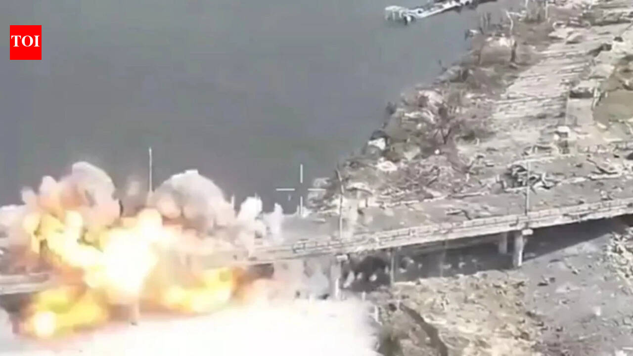 Missiles miss, drones deliver: Ukraine makes war history, destroys Russian-held bridge with Malloy T-150s