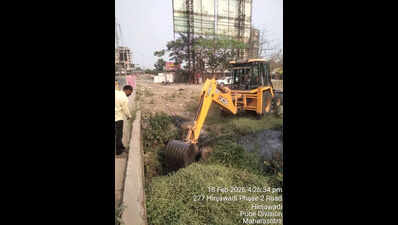 Untreated sewage flow into MIDC pipelines in Hinjewadi obstruct pre-monsoon repair works