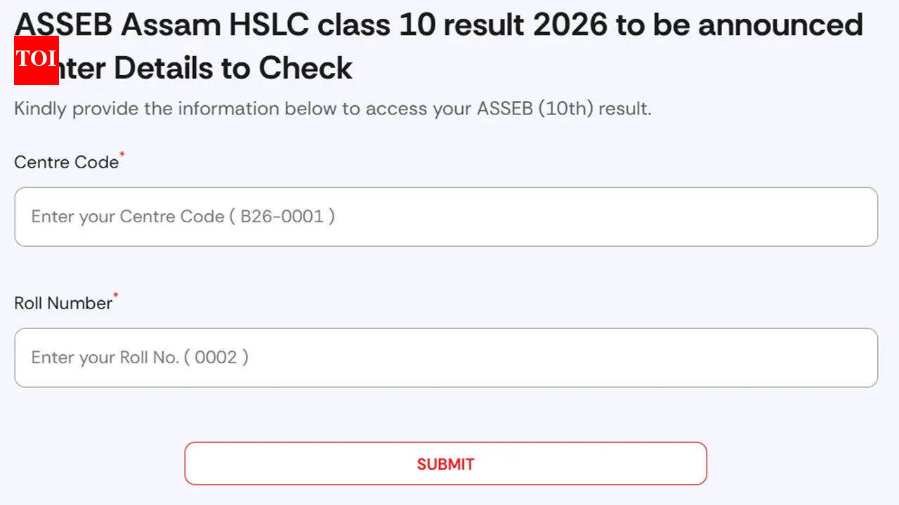 असम एचएसएलसी परिणाम 2026: टीओआई पोर्टल पर एएसएसईबी कक्षा 10 के स्कोर कैसे जांचें