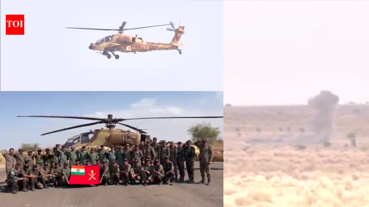 Indian Army's Apache firepower at Brahmastra in Jaisalmer
