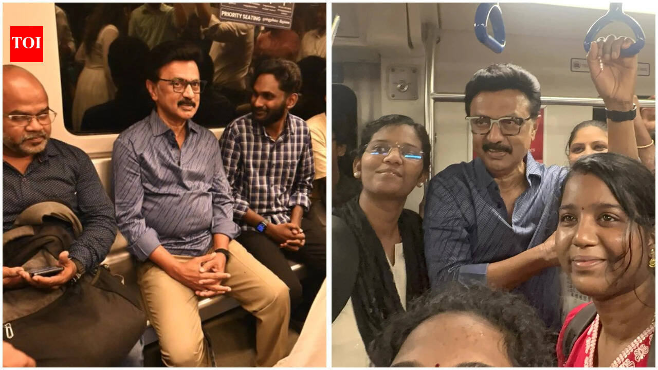 Tamil Nadu CM Stalin takes Chennai Metro during poll campaign, interacts with commuters