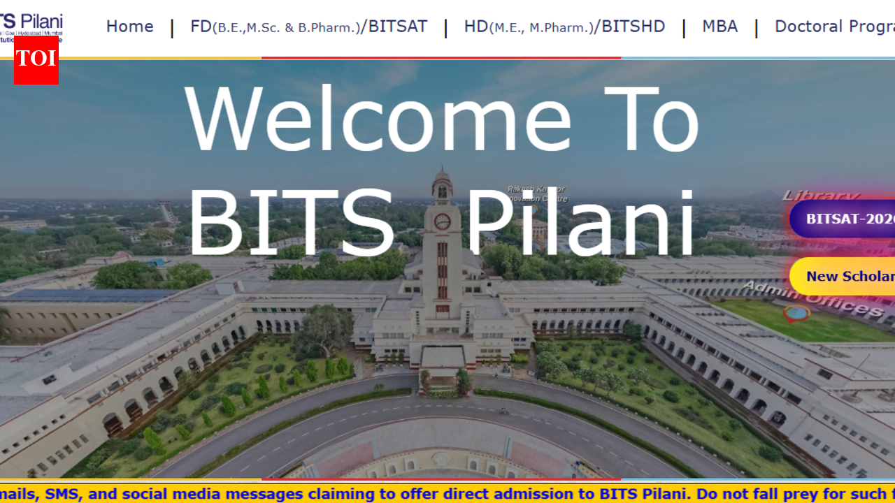 BITSAT 2026 admit card releasing shortly at admissions.bits-pilani.ac.in: Check steps to download hall ticket here – The Times of India