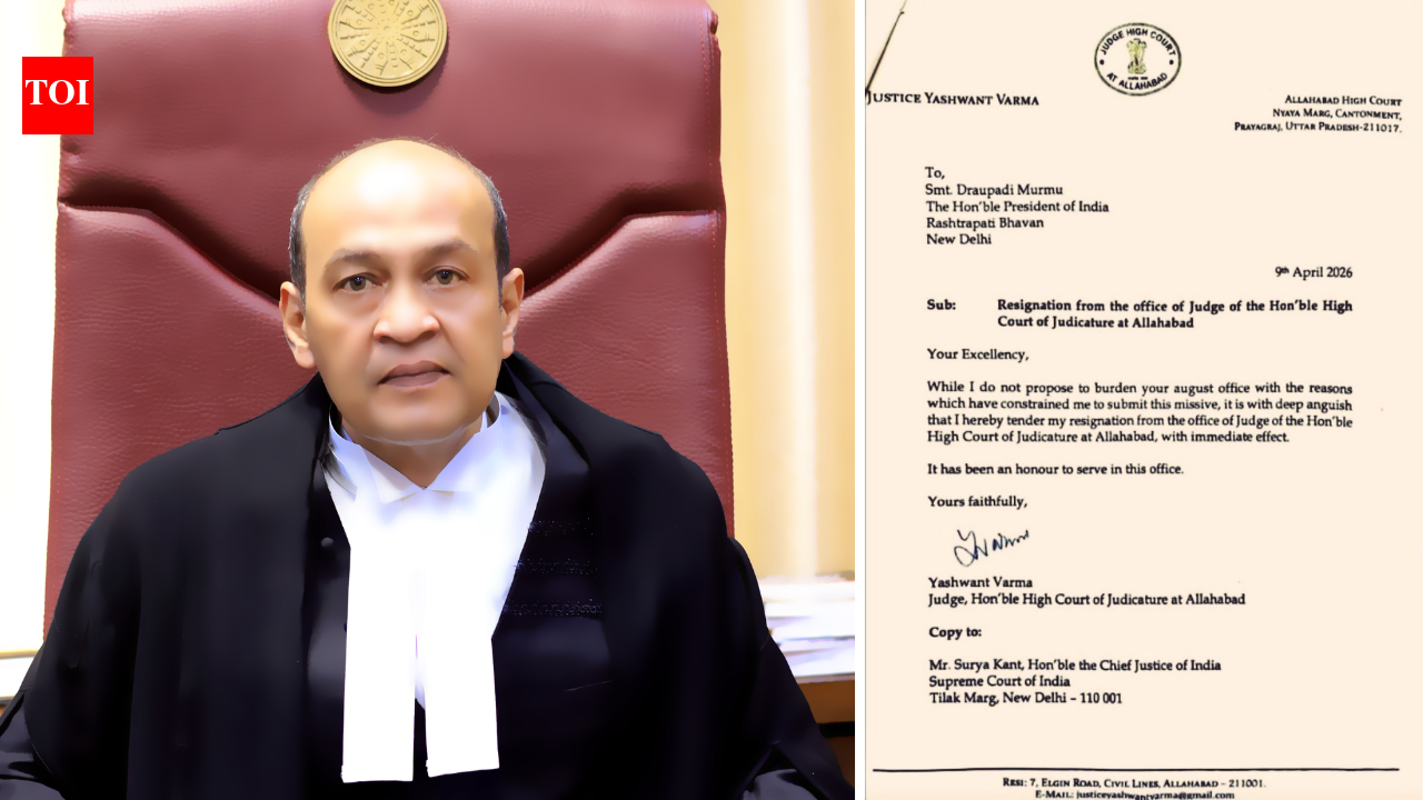 'With deep anguish': What Justice Yashwant wrote in resignation letter to President