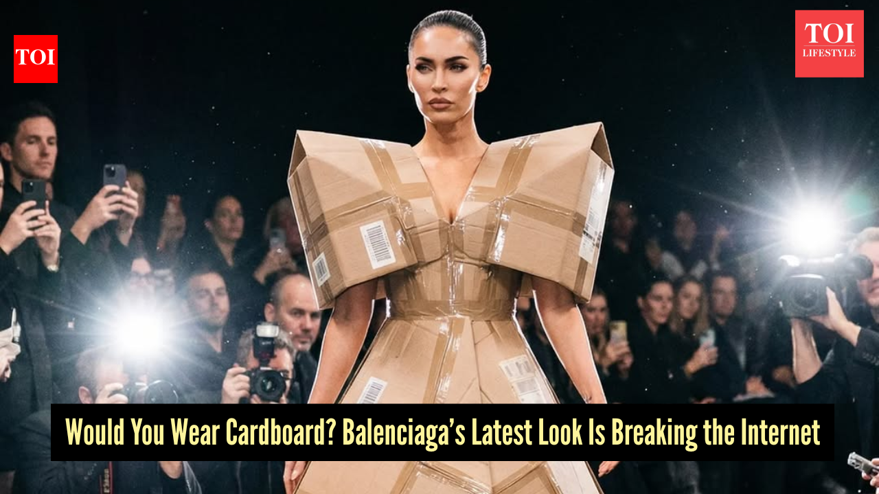 Is Balenciaga’s cardboard slip dress a fashion genius or pure AI gimmick?
