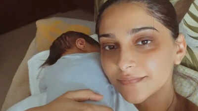 Sonam Kapoor shares an unfiltered moment with her newborn son; shares the not-so-glam side of mom life - Pic