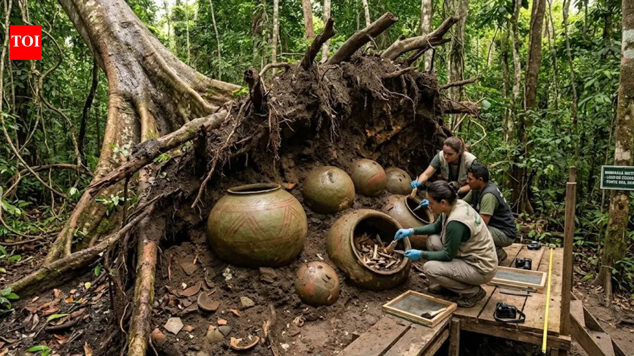 Buried for centuries: Giant funeral spheres discovered beneath Amazon tree roots in Brazil