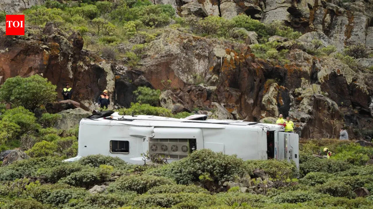 Spain’s Canary Islands accident: 1 dead, 27 injured as bus carrying British tourists plunges into ravine