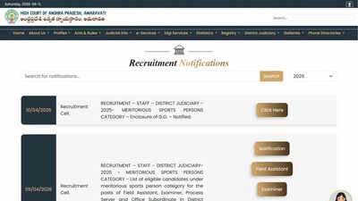 AP High Court notification 2026: District Judiciary releases 2nd provisional lists and DV dates for multiple posts; check here