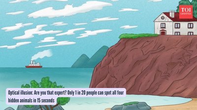 Optical illusion: Only 1 in 20 can crack this! Can you spot all 4 hidden animals in 15 seconds?
