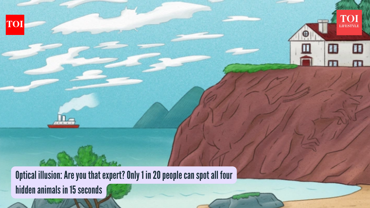 Optical illusion: Only 1 in 20 can crack this! Can you spot all 4 hidden animals in 15 seconds?